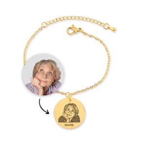 Custom Photo Bracelet, Custom Portrait Bracelet, Photo Engraved, Personalised Photo Jewelry, Family Gift