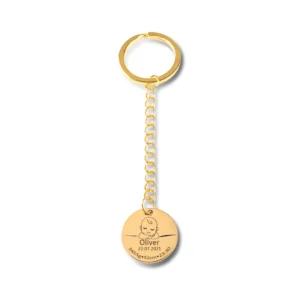 Custom Baby Birth Details Keychain Personalized Engraved New Mom Keychain Mother's Birthday Gift