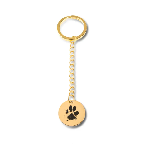 Custom Pawprint Keychain Personalized Dog Paw Keychain Pet Loss Memorial Gift For Dog Mom