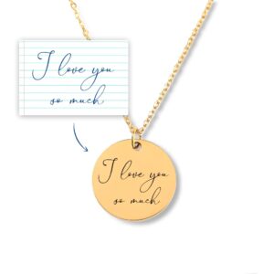 More than just a necklace…create a truly unique gift or memorial keepsake by personalizing this necklace with an actual handwritten message or signature.