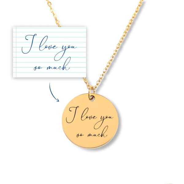 More than just a necklace…create a truly unique gift or memorial keepsake by personalizing this necklace with an actual handwritten message or signature.