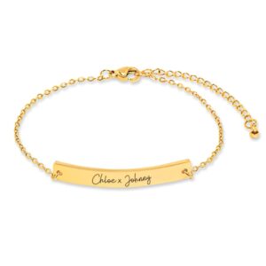Custom Name Bracelet Personalized Engraved Names Jewelry Bracelet Christmas Birthday Gift