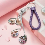 Custom Photo Charm Diamond Inlaid Crystal Keychain, Gift for Mom, Grandmom, Wife, Girlfriend Gift