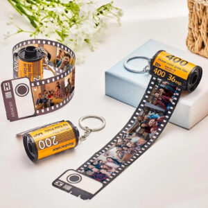 Memory Film Keychain 5-20 Photos - Personalized Camera Roll Gift, Birthday, Anniversary, Wedding, Christmas